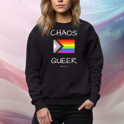 Chaos queer portia noir flag Tee Shirt