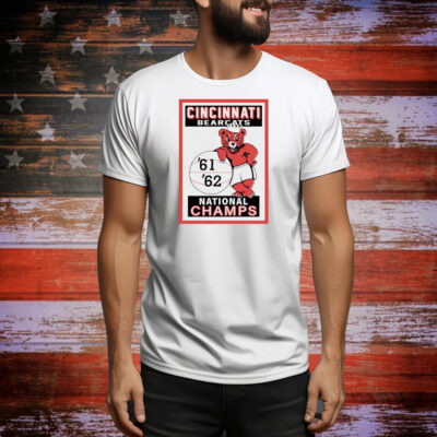 Cincinnati Bearcats 61 62 National Champs Tee Shirt