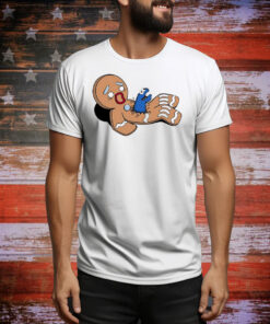 Cookie Monster eats Gingerbread Man Tee Shirt