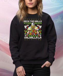 Deck the halls with mead and axes falalalala valhalla Christmas Tee Shirt