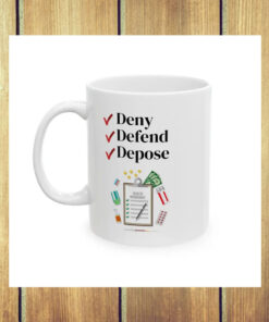 Deny, Defend, Depose Ceramic Coffee 2024 Mugs