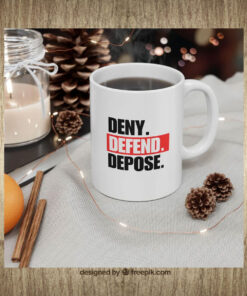 Deny. Defend. Depose. 2024 Mug