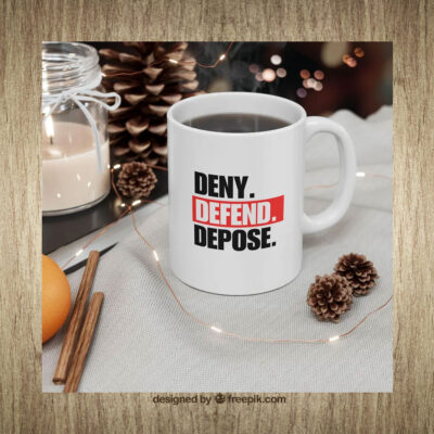 Deny. Defend. Depose. 2024 Mug