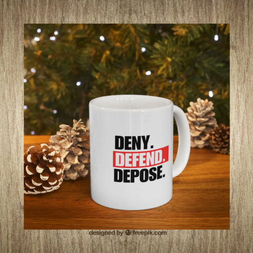 Deny. Defend. Depose. 2024 Mug