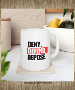 Deny. Defend. Depose. 2024 Mug