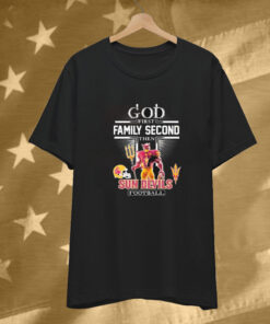 God First Family Second Then Arizona State Sun Devils Football Mascot T-Shirt