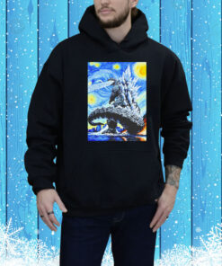 Godzilla starry night Tee Shirt