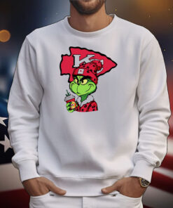 Grinch leopard salvageable Kansas City Chiefs T-Shirt