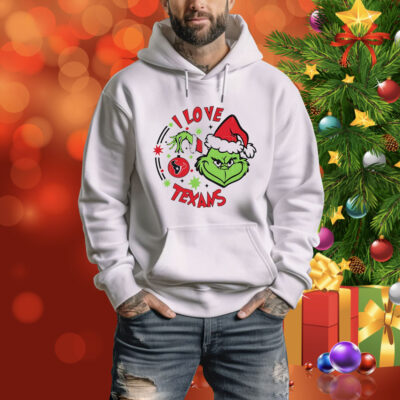 Houston Texans X Santa Grinch I love Texans Christmas Tee Shirt