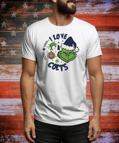 Indianapolis Colts X Santa Grinch I love Colts Christmas Tee Shirt