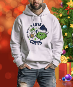 Indianapolis Colts X Santa Grinch I love Colts Christmas Tee Shirt