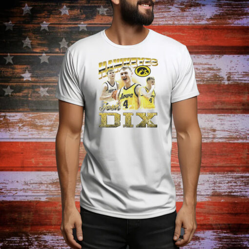 Josh Dix Iowa Hawkeyes men’s basketball 90s graphic Tee Shirt