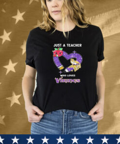 Just A Teacher Who Loves Minnesota Vikings T-Shirt