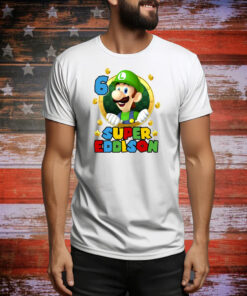 Mario Birthday Super Eddison Gift Tee Shirt