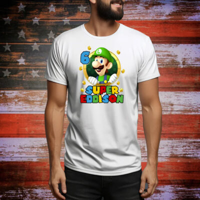 Mario Birthday Super Eddison Gift Tee Shirt