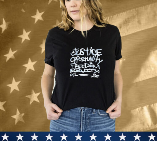 Mike Tomlin Justice Opportunity Equity Freedom T-Shirt