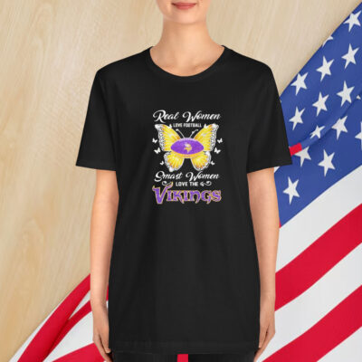 Minnesota Vikings Real Women Love Football Smart Women Love The Vikings T-Shirt