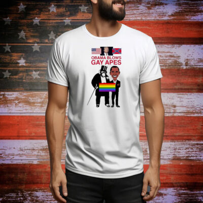 Obama blows gay APES Tee Shirt