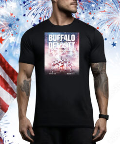 Official Buffalo Bills vs. Detroit Lions December 15 2024 The Motor City Showdown Poster Tee Shirt