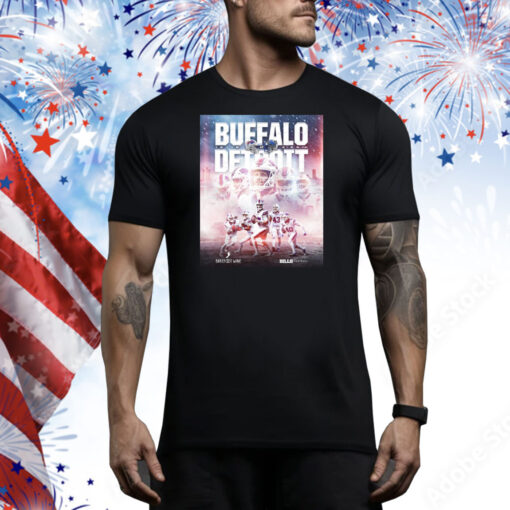 Official Buffalo Bills vs. Detroit Lions December 15 2024 The Motor City Showdown Poster Tee Shirt