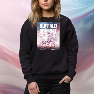 Official Buffalo Bills vs. Detroit Lions December 15 2024 The Motor City Showdown Poster Tee Shirt