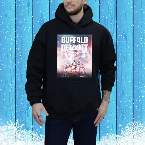 Official Buffalo Bills vs. Detroit Lions December 15 2024 The Motor City Showdown Poster Tee Shirt