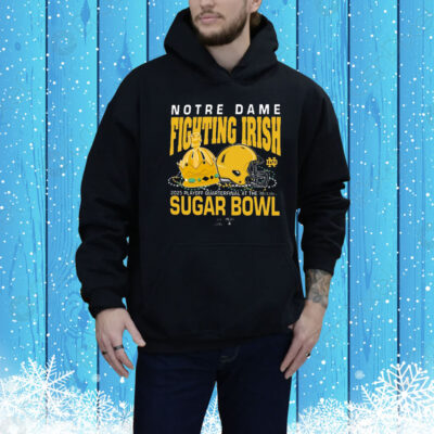 Official Notre Dame Fighting Irish Sugar Bowl 2025 College Football Playoff Allstate Sugar Bowl Bound Tee Shirt