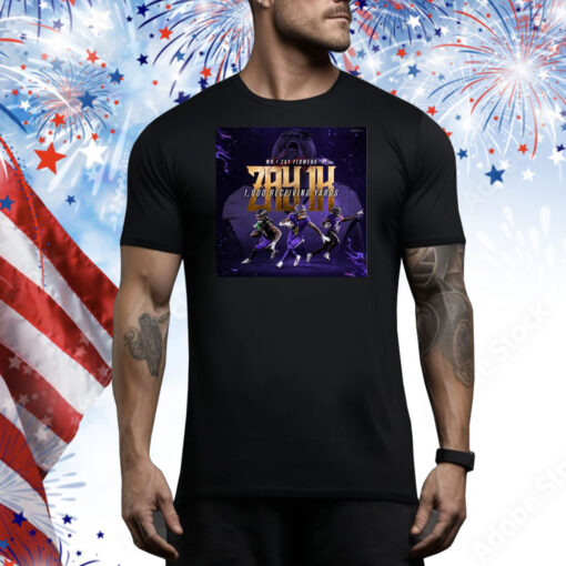 Official Poster Baltimore Ravens WR Zay Flowers Zay 1K 1000 Receiving Yards Signature Tee Shirt