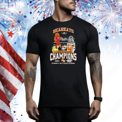 Official Sam Houston Bearkats RL Carriers New Orleans Bowl Champions 2024 December 19 Caesars Superdome Mascot Tee Shirt