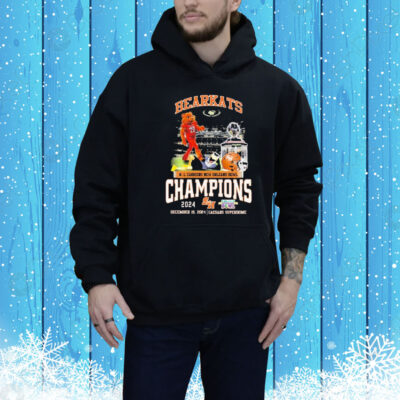 Official Sam Houston Bearkats RL Carriers New Orleans Bowl Champions 2024 December 19 Caesars Superdome Mascot Tee Shirt