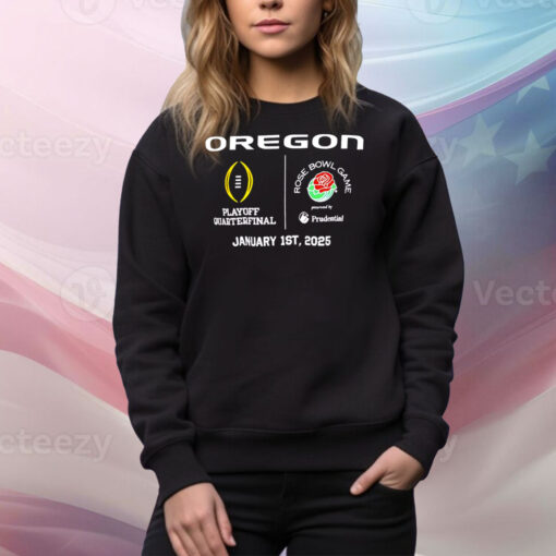 Oregon Playoff Quarterfinal Rose Bowl Game 2025 Tee Shirt