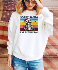 Raccoon sorry santa I’ve been feral vintage Tee Shirt