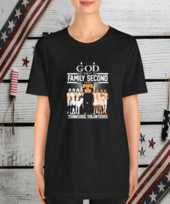 Tennessee Volunteers God First Family Second Then Football Basketbal Team T-Shirt