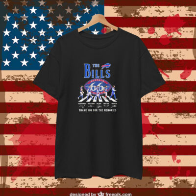 The Buffalo Bills 66 Year 1959-2025 Signature Thank You For The Memories T-Shirt