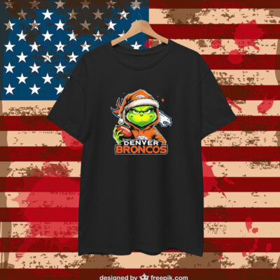 The Grinch Denver Broncos Christmas T-Shirt