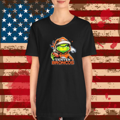 The Grinch Denver Broncos Christmas T-Shirt