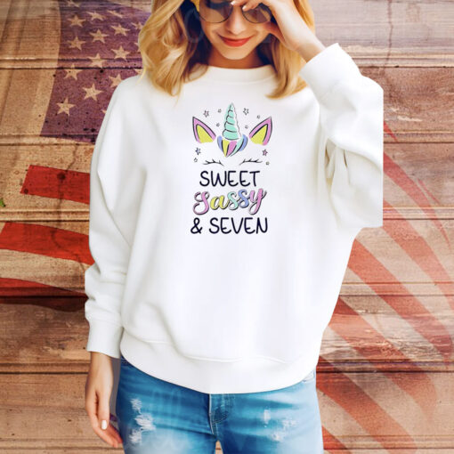 Unicorn sweet sassy and seven Tee Shirt