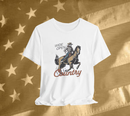 Wide Open Country Cowboy Tee Shirt