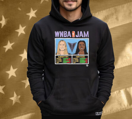 Kate Martin And Tiffany Hayes WNBA Jam Golden State Valkyries Tee Shirt