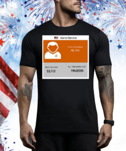 Aaron Barone Total Live Earnings Tee Shirt