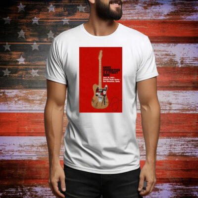 Bruce Springsteen Estadio Reale Arena 24.06.2025 San Sebastian Spain Guitar Tee Shirt