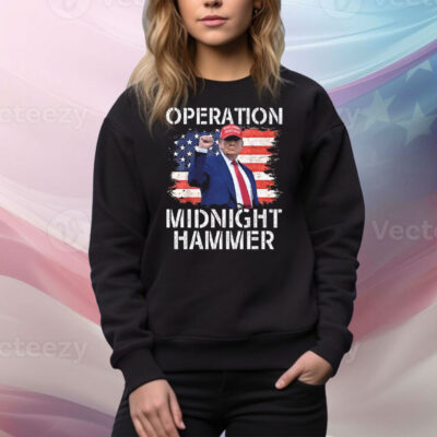 Donald Trump Operation Midnight Hammer USA Flag Tee Shirt