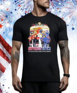 Florida Panthers x Edmonton Oilers Revenge On Ice Run In Back Sunrise Or Burn It Down In Edmonton Signatures Tee Shirt