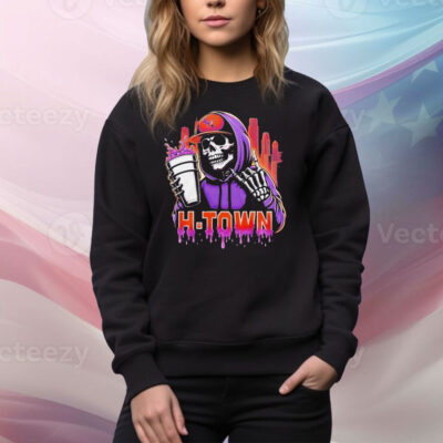 Houston Texans H-Town x DJ Screw Screw Up Texas Grim Reaper Tee Shirt