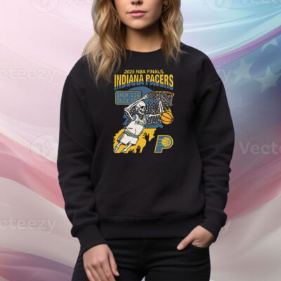 Indiana Finals 2025 Skeleton Basketball Tee Shirt