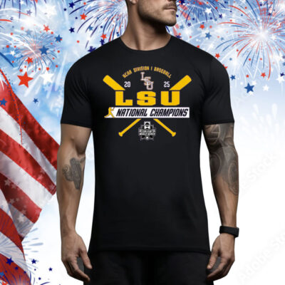 LSU Tigers Baseball National Champs 2025 MCWS Title Tee Shirt