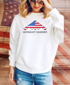 Midnight Hammer B-2 Stealth Jet American Flag Tee Shirt
