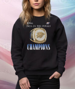 Oklahoma City Thunder Ring NBA Champions 2025 Tee Shirt