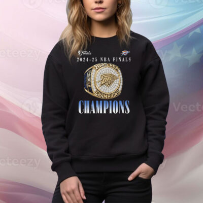 Oklahoma City Thunder Ring NBA Champions 2025 Tee Shirt