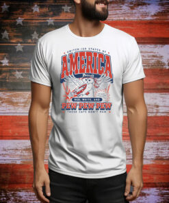 Red White & Pew Pew Pew Max Collegiate Tee Shirt
